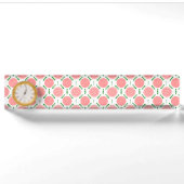 Porte-nom Pour Bureau motif à fleurs roses (Devant)