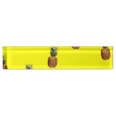 Porte-nom Pour Bureau motif ananas (Devant)