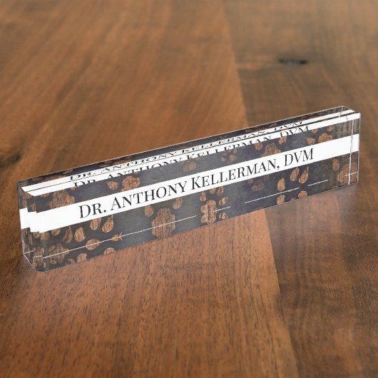 Porte-nom Pour Bureau Motif brut (Taille)