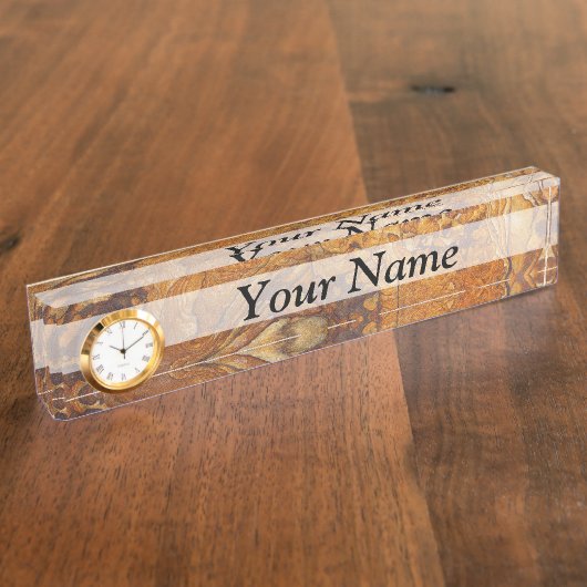 Porte-nom Pour Bureau Motif d'abrégé sur grès (Taille)