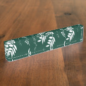 Porte-nom Pour Bureau motif de feuille (Taille)