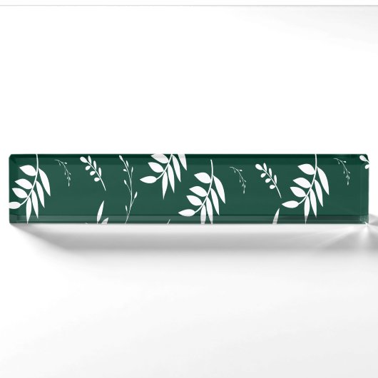 Porte-nom Pour Bureau motif de feuille (Devant)