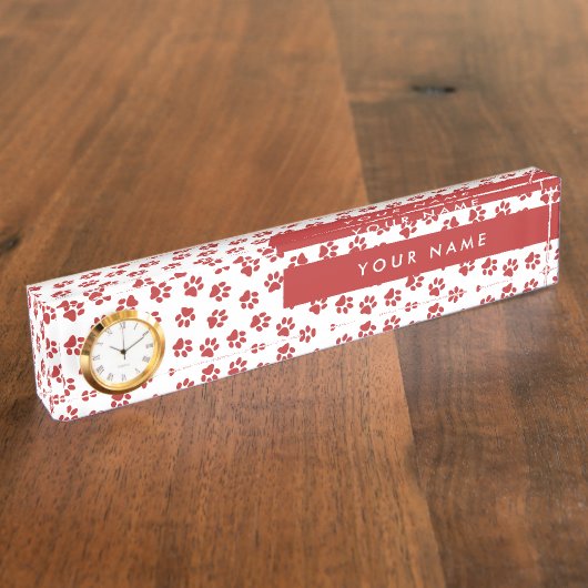 Porte-nom Pour Bureau Motif De Pâtes, Patrouilles De Chien, Paws De Chat (Taille)