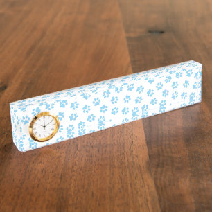 Porte-nom Pour Bureau Motif De Pâtes, Poches De Chien, Bébé Pâtes Bleues