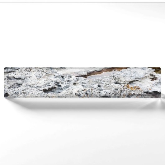 Porte-nom Pour Bureau Motif de roches de mer (Devant)