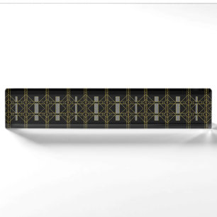 Porte-nom Pour Bureau Motif Déco géométrique
