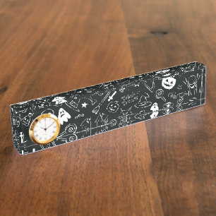Porte-nom Pour Bureau Motif d'Halloween