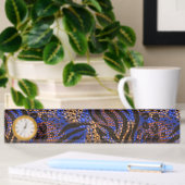 Porte-nom Pour Bureau Motif d'impression Leopard et Zebra