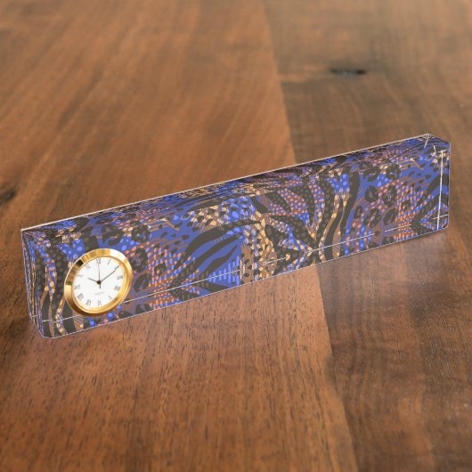 Porte-nom Pour Bureau Motif d'impression Leopard et Zebra (Taille)