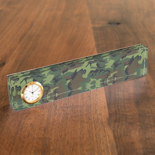 Porte-nom Pour Bureau Motif du Camouflage Vert, Motif militaire, Armée (Taille)