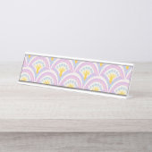 Porte-nom Pour Bureau Motif en coquille de couleur pastel (Devant)