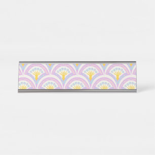 Porte-nom Pour Bureau Motif en coquille de couleur pastel