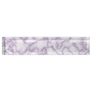 Porte-nom Pour Bureau Motif en marbre violet