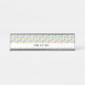 Porte-nom Pour Bureau Motif enseignant Coloré (Devant)