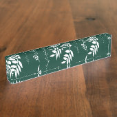 Porte-nom Pour Bureau motif feuille (Taille)