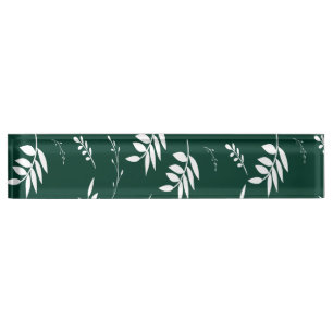 Porte-nom Pour Bureau motif feuille