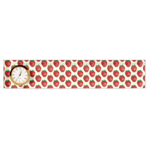 Porte-nom Pour Bureau Motif fraises, fraises rouges, fruits, feuilles
