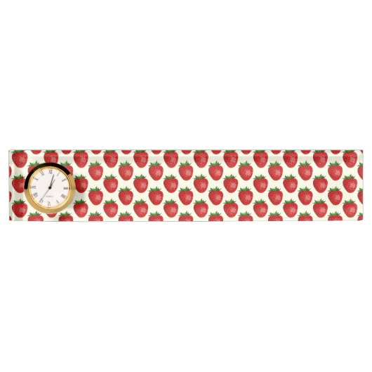 Porte-nom Pour Bureau Motif fraises, fraises rouges, fruits, feuilles (Devant)