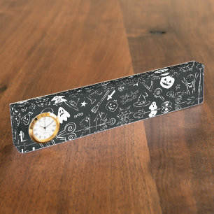 Porte-nom Pour Bureau Motif Halloween 1