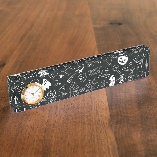 Porte-nom Pour Bureau Motif Halloween 1 (Taille)