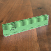 Porte-nom Pour Bureau Motif professionnel dégradé vert (Taille)