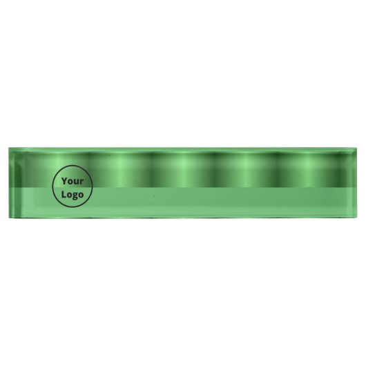 Porte-nom Pour Bureau Motif professionnel dégradé vert (Devant)