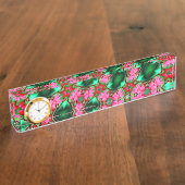 Porte-nom Pour Bureau Motif Rose du désert (Taille)