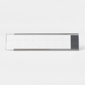 Porte-nom Pour Bureau Motif sans couture à pois noirs | Petits points (Devant)