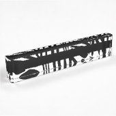 Porte-nom Pour Bureau Motif zèbre