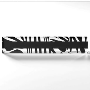 Porte-nom Pour Bureau Motif zèbre