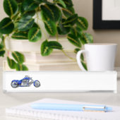 Porte-nom Pour Bureau Moto 1 - Bleu