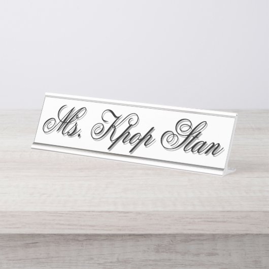 Porte-nom Pour Bureau MS. Kpop Stan (Devant)