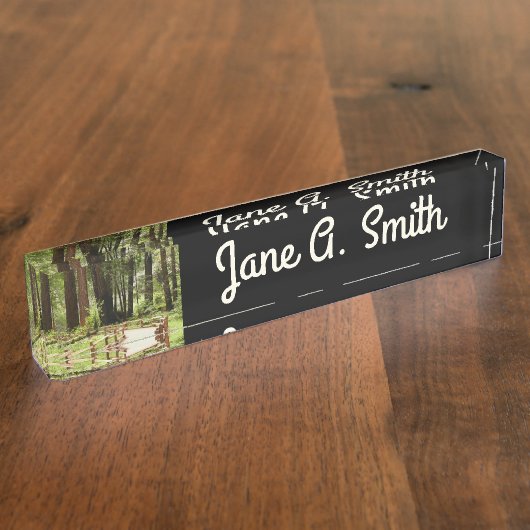 Porte-nom Pour Bureau Muir Woods Chemin I Nature Photographie (Taille)
