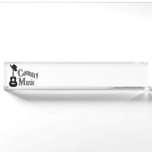 Porte-nom Pour Bureau Musique country