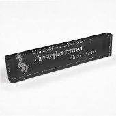 Porte-nom Pour Bureau Musique : Treble et basse Clef