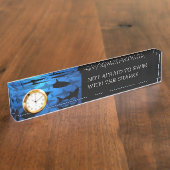 Porte-nom Pour Bureau Nagez Avec Le Bureau Exécutif Requins (Taille)