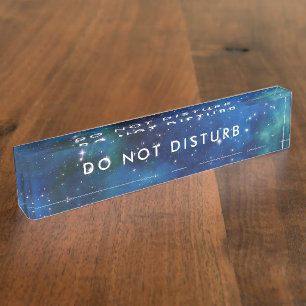 Porte-nom Pour Bureau Ne pas déranger Signal Star Night Sky Space Busine