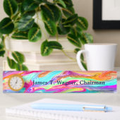 Porte-nom Pour Bureau Néon liquide de couleur