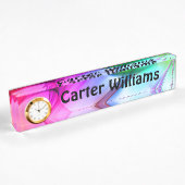 Porte-nom Pour Bureau Neon Rainbow Abstrait