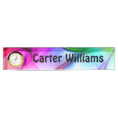 Porte-nom Pour Bureau Neon Rainbow Abstrait (Devant)