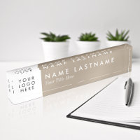 Neutre Tan Beige Gris Blanc Personnalisé Logo tend