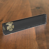 Porte-nom Pour Bureau noeud d'or celtique (Taille)