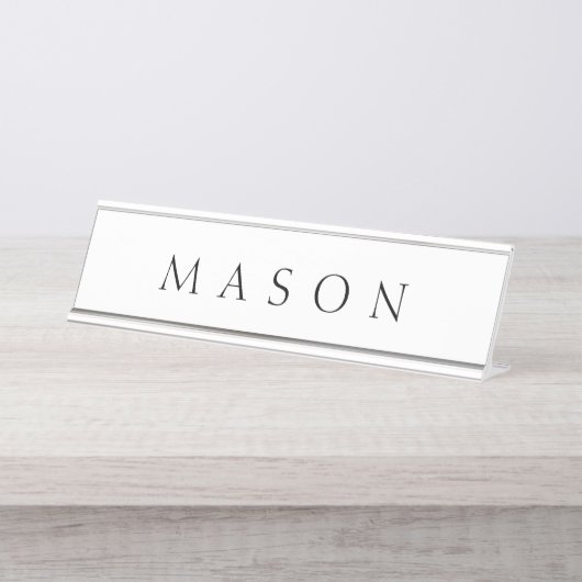 Porte-nom Pour Bureau Nom classique (ou mot) (Devant)