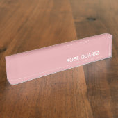 Porte-nom Pour Bureau Nom de couleur rose quartz rose (Taille)