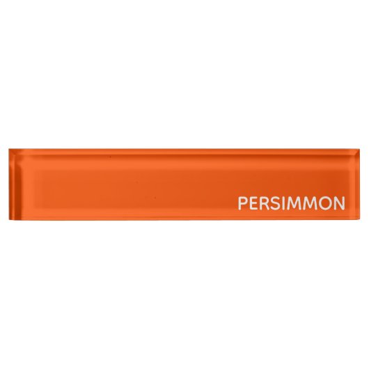 Porte-nom Pour Bureau Nom de couleur rouge persimon (Devant)