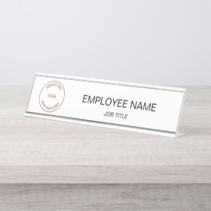 Porte-nom Pour Bureau Nom de l'employé Nom de l'emploi Titre de l'emploi