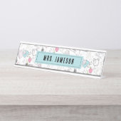 Porte-nom Pour Bureau Nom de l'enseignant (Devant)