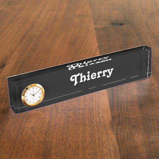 Porte-nom Pour Bureau Nom du bureau Plaque Thierry (Taille)