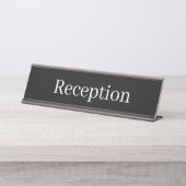 Porte-nom Pour Bureau Nom du comptoir de réception (Devant)