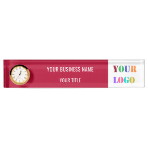 Porte-nom Pour Bureau Nom du logo de l'entreprise Titre du bureau de cou